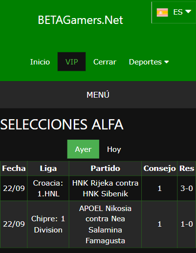 boleto de apuesta vip ganada